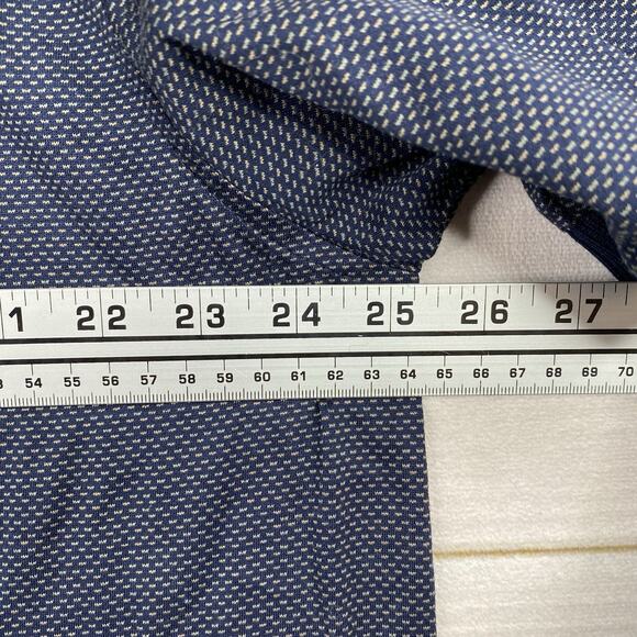 Roundtree & Yorke Polo Shirt Mens XL Blue Tan Print Golf Mercerized Cotton NWT - Picture 7 of 10